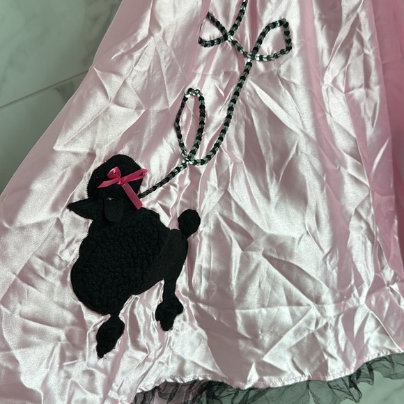 Girls 50s Dress with Poodle Halloween Costume 
Size Medium (8-10) - Picture 3 of 8